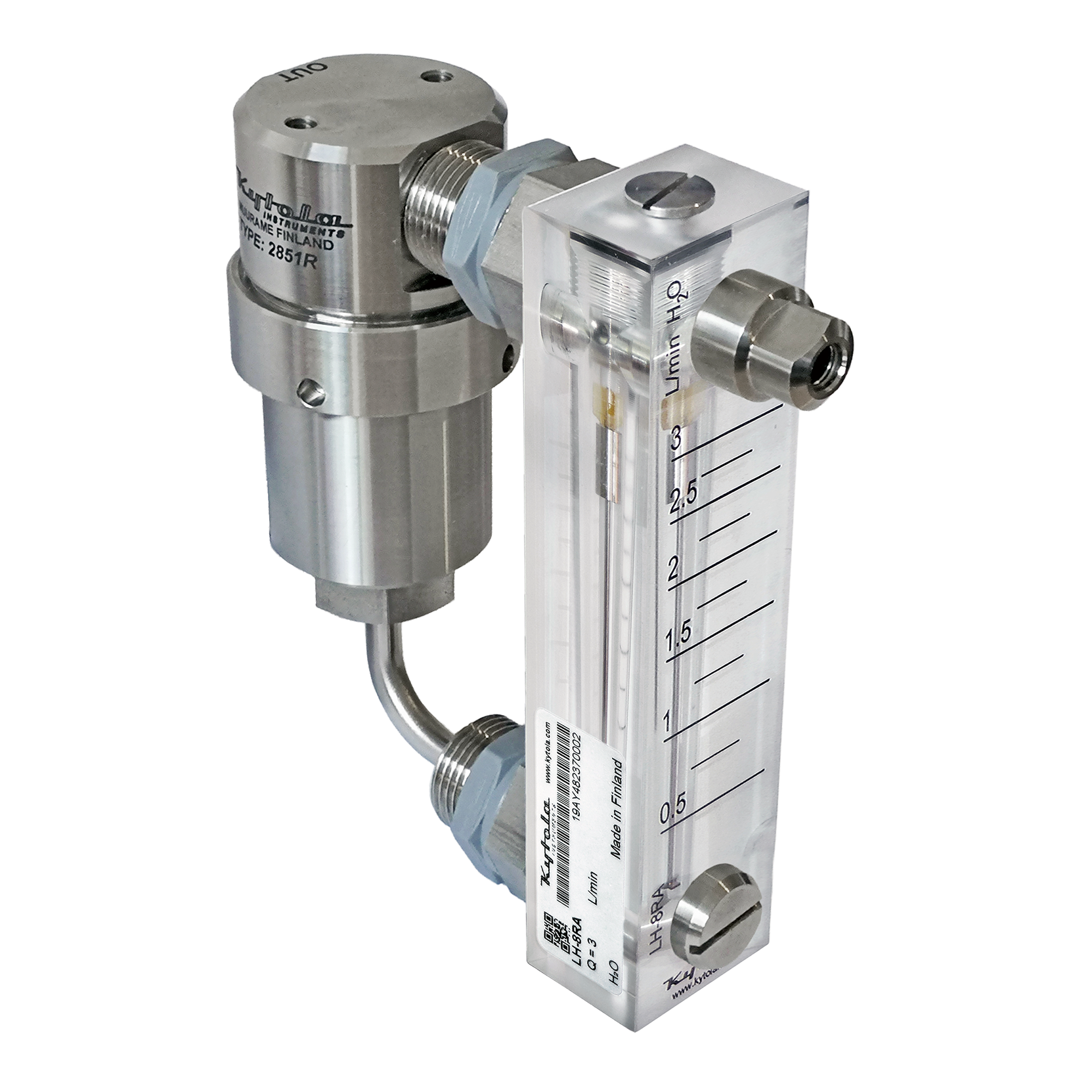 Rotámetro con regulador de flujo constante L-8RA + 2851R